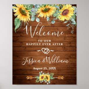 Poster Sinal de Boas-vindas do Casamento Russo dos Girass