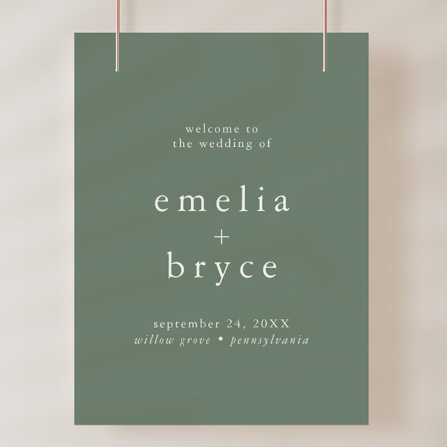 Poster Sinal de boas-vindas do Casamento Russo EMELIA Mod (EMELIA Rustic Nature Wedding Welcome Sign Template)