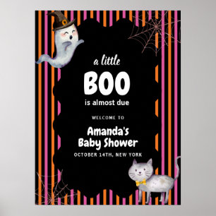 Poster Sinal de Boas-Vindas do Chá de Bebê Fantasminha Ga