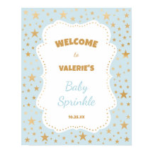 Sinal de boas-vindas do chá de fraldas azul Twinkl