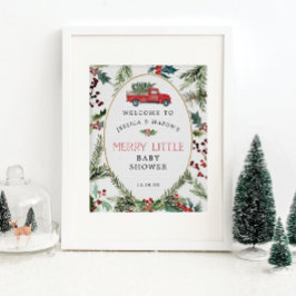 Poster Sinal de Boas-vindas do Chá de fraldas de Caminhão