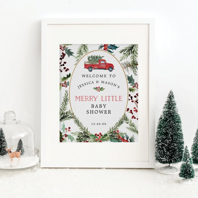 Poster Sinal de Boas-vindas do Chá de fraldas de Caminhão (Criador carregado)