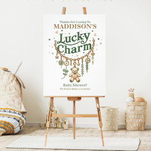 Poster Sinal de boas-vindas do Chá de fraldas de Charm
