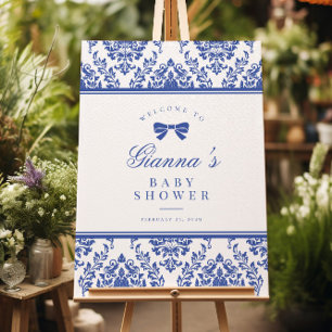 Poster Sinal de boas-vindas do Chá de fraldas de Faixa de