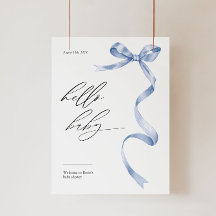 Sinal de boas-vindas do chá de fraldas moderno com