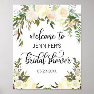 Poster SINAL DE BOAS-VINDAS DO Chá de panela Cor Floral