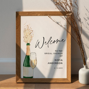 Poster Sinal de boas-vindas do Chá de panela CRISTAL - Co