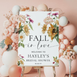 Poster Sinal de boas-vindas do Chá de panela de girassol