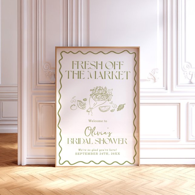 Poster Sinal de boas-vindas do Chá de panela de mercado 2 (Criador carregado)