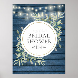 Poster Sinal de boas-vindas do Chá de panela Greenery