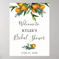 Sinal de boas-vindas do Chá de panela Laranja