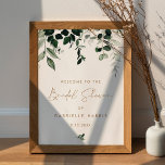 Poster Sinal de boas-vindas do Chá de panela MAREE Greene<br><div class="desc">A Coleção Maree apresenta uma intrincada camada de aquarela que evoca a tranquilidade e a beleza de um jardim exuberante. Esta coleção é a escolha perfeita para eventos de primavera e de verão, incluindo chás de fraldas, chás de panela ou casamentos. Com seus intrincados designs verdes e sua delicada estética,...</div>