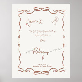 Poster Sinal de boas-vindas do Chá de panela personalizad