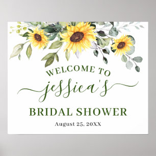 Poster Sinal de Boas-Vindas do CHUVEIRO NUPCIAL de Girass