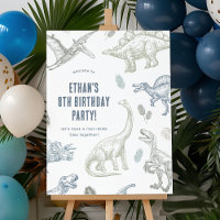 Sinal de boas-vindas do Dinossaur Verde e Festa de