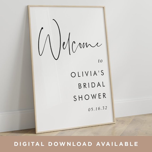 Poster Sinal de Boas-vindas do Evento de Script Minimalis (Criador carregado)