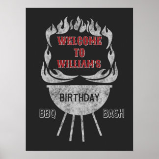 Poster Sinal de boas-vindas do Festa de aniversário 18x24