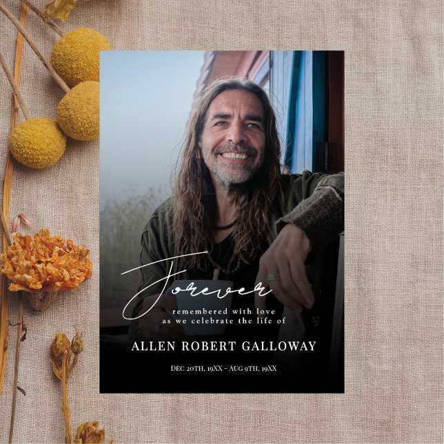 Poster Sinal de Boas-vindas do Funeral de Foto do Script  (Criador carregado)