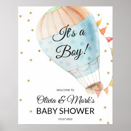 Poster Sinal de boas-vindas do Hot Air Balloon