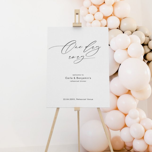 Poster Sinal de boas-vindas do Janto de ensaio com caligr (Criador carregado)