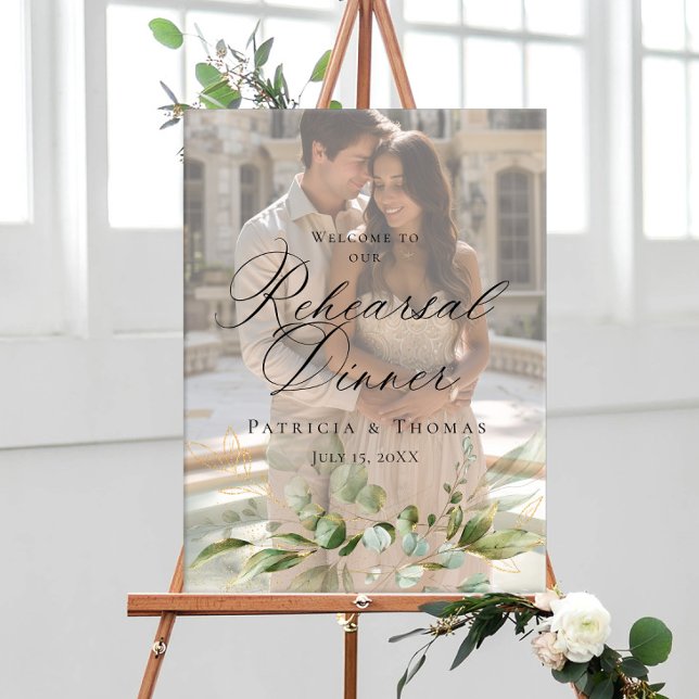 Poster Sinal de boas-vindas do janto de ensaio fotográfic (Criador carregado)