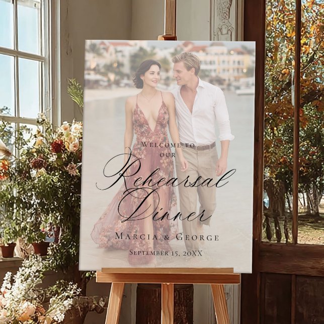 Poster Sinal de boas-vindas do janto de ensaio fotográfic (Criador carregado)