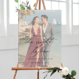 Poster Sinal de boas-vindas do janto de ensaio fotográfic