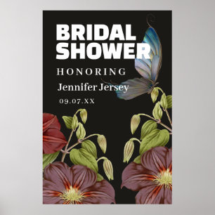 Poster Sinal de Boas-vindas do Jardim da Flor da Borbolet