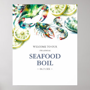 Poster Sinal de boas-vindas do Low Country Boil