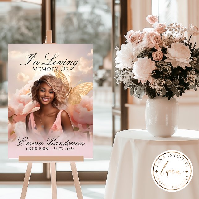 Poster Sinal de boas-vindas do Memorial da Borboleta ouro (Criador carregado)