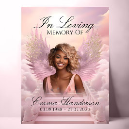 Poster Sinal de boas-vindas do memorial das asas de anjo 