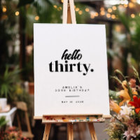 Sinal de boas-vindas do Modern Hello 300aniversári