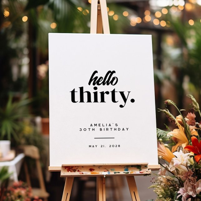 Poster Sinal de boas-vindas do Modern Hello 300aniversári (Criador carregado)