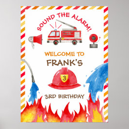 Poster Sinal de boas-vindas do Motor de Fogo do Motor de 