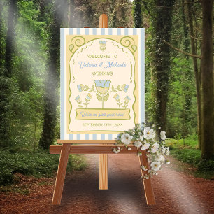 Poster Sinal de boas-vindas do Pacote de Semente de Flor
