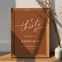 Sinal de boas-vindas do partido aniversário de 30 