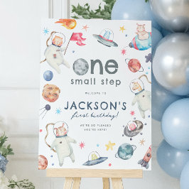 Poster Sinal de boas-vindas do Partido do primeiro aniver