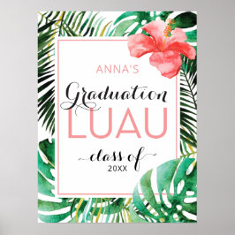 Poster Sinal de Boas-vindas do Partido Luau de Graduação 