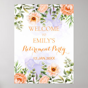 Poster Sinal de Boas-vindas do Pastel Flowers
