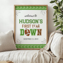 Sinal de boas-vindas do primeiro aniversario de fu