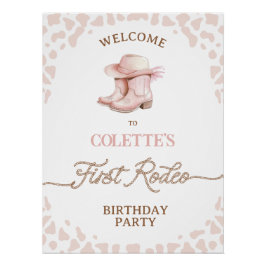 Pôster Sinal de boas-vindas do primeiro primeiro aniversa