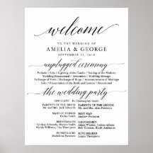 Sinal de boas-vindas do programa de casamento