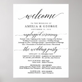 Poster Sinal de boas-vindas do programa de casamento