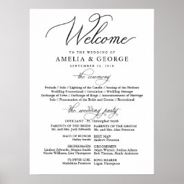 Poster Sinal de boas-vindas do programa de casamento