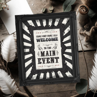 Poster Sinal de Boas-vindas do Psycho Circus Party no Car