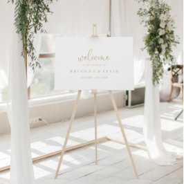 Poster Sinal de boas-vindas do Rico Dourado Love Script W