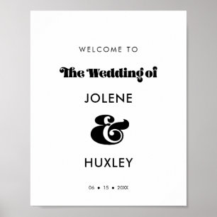 Poster Sinal de boas-vindas do script de revisão Vintage