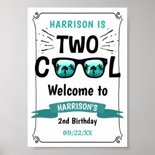 Poster Sinal de boas-vindas do segundo aniversário de doi