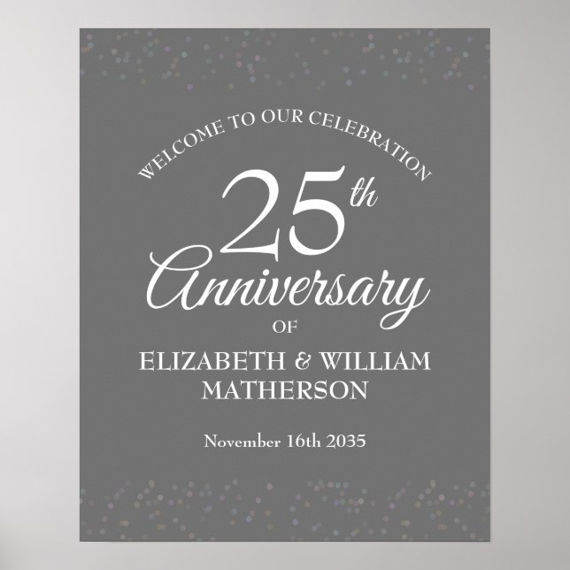 Poster Sinal de boas-vindas do Silver Stardust do 25 (Frente)