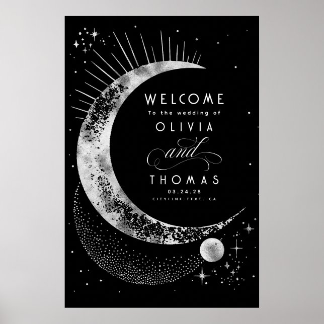 Poster Sinal de Boas-vindas do Sky Celestial Night (Frente)